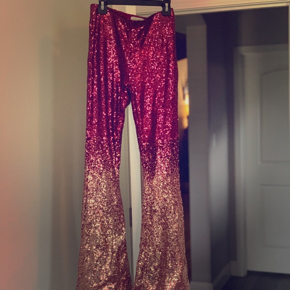 sequin bell bottoms plus size